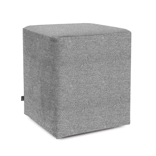 Howard Elliott Universal Cube Avanti Ottoman - Luxurious Faux Leather Side Table With Rich Grain Texture Appeal Gray 100% Polyester 128-1285-howard-elliott