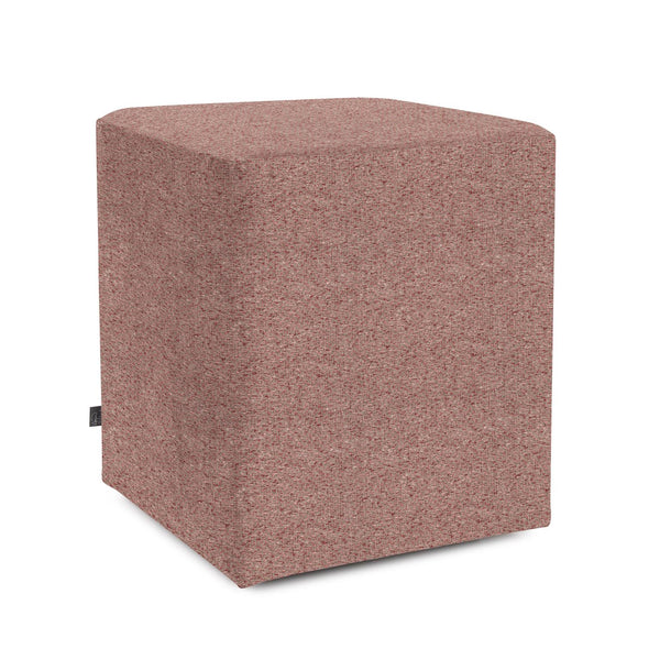 Howard Elliott Universal Cube Avanti Ottoman - Luxurious Faux Leather Side Table With Rich Grain Texture Appeal Pink 100% Polyester 128-1289-howard-elliott