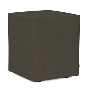 Howard Elliott Universal Cube Avanti Ottoman - Luxurious Faux Leather Side Table With Rich Grain Texture Appeal Gray 100% Polyester 128-201-howard-elliott