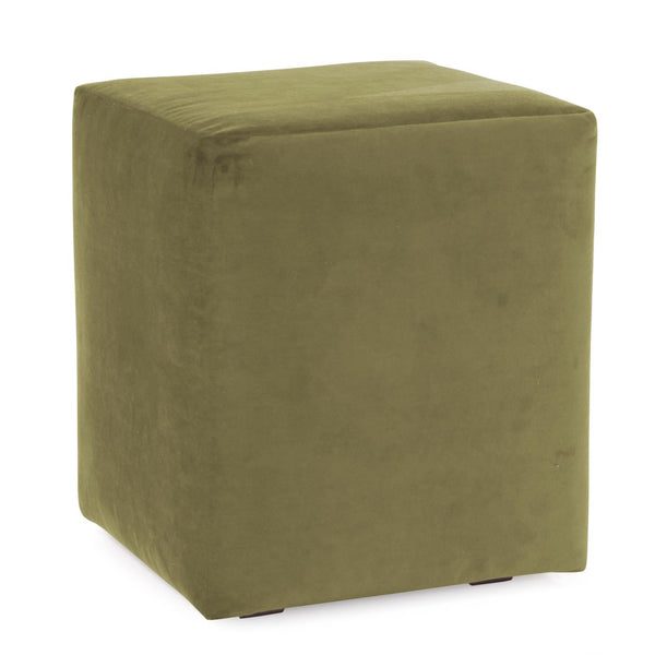 Howard Elliott Universal Cube Avanti Ottoman - Luxurious Faux Leather Side Table With Rich Grain Texture Appeal Green 100% Polyester 128-221-howard-elliott
