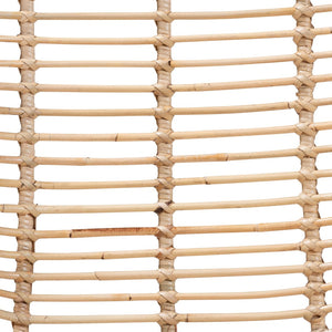 Baxton Studio bali Bali Manhattan Modern Bohemian Dining Chair Set - Natural Rattan & Black Metal, 2-Piece Comfort Manhattan-Rattan/Black-DC