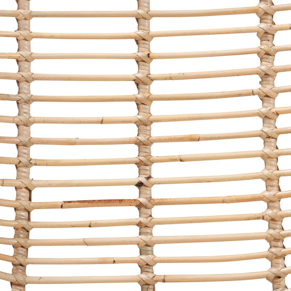 Baxton Studio bali Bali Manhattan Modern Bohemian Dining Chair Set - Natural Rattan & Black Metal, 2-Piece Comfort Manhattan-Rattan/Black-DC