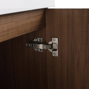 English Elm 18.5" Wall-Mounted Bathroom Vanity With Resin Sink, Soft-Close Door & Stylish Natural Walnut Finish W1972P362141