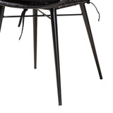 Baxton Studio Ballerina Modern Bohemian Finished Wood and Rattan Dining Set Black KYG003C-Black-5PC Dining Set