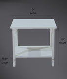 IDEAZ Plastic Wood Side Table White 1282GCT