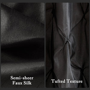 JLA Home Madison Park - Tufted Semi-Sheer Shower Curtain in Soft Black Texture — Light-Filtering, Machine Washable, Modern Elegance MP70-3272