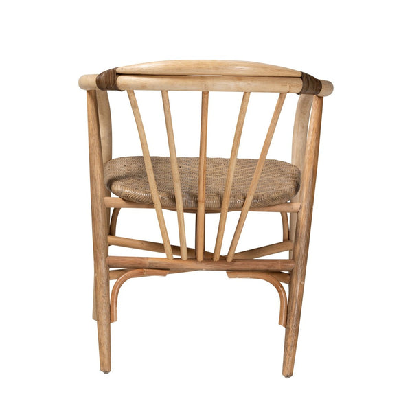 Baxton Studio bali Kyoto Modern Bohemian Rattan Dining Chair - Handcrafted, Ergonomic Comfort & Unique Style Kyoto-Natural-DC