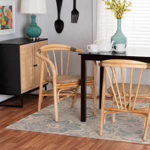 Baxton Studio bali Kyoto Modern Bohemian Rattan Dining Chair - Handcrafted, Ergonomic Comfort & Unique Style Kyoto-Natural-DC