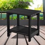 IDEAZ Plastic Wood Side Table Black 1283GCT