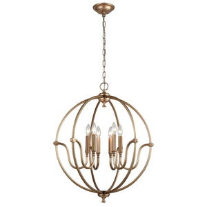 Stanton 25'' Wide 6-Light Chandelier - Matte Gold 12843/6 Elk Lighting