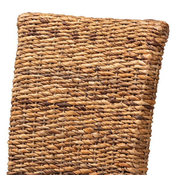 Baxton Studio bali Trianna Rustic Seagrass Dining Chair with Brown Wood Finish – Comfortable, Fully Assembled Design Florence Highback-Natural-DC