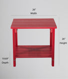 IDEAZ Plastic Wood Side Table Red 1285GCT