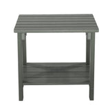 IDEAZ Plastic Wood Side Table Gray 1286GCT