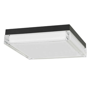 English Elm 11-inch Matte Led Flush Mount Ceiling Light Dimmable Frosted Diffuser Modern Low Profile Black B370P398964