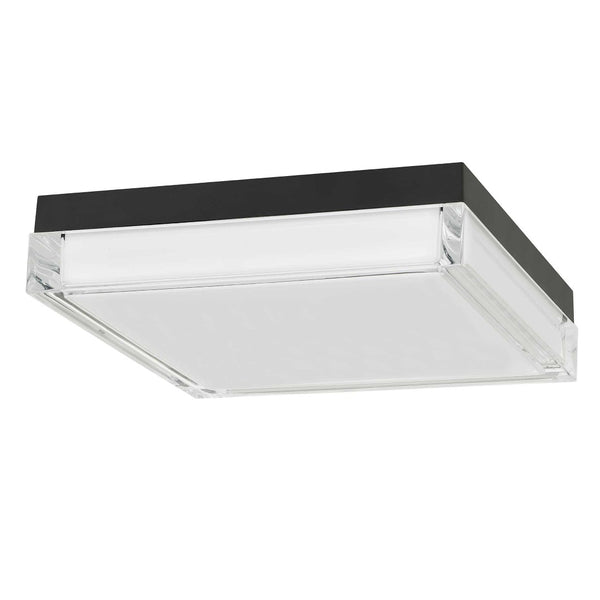 English Elm 11-inch Matte Led Flush Mount Ceiling Light Dimmable Frosted Diffuser Modern Low Profile Black B370P398964