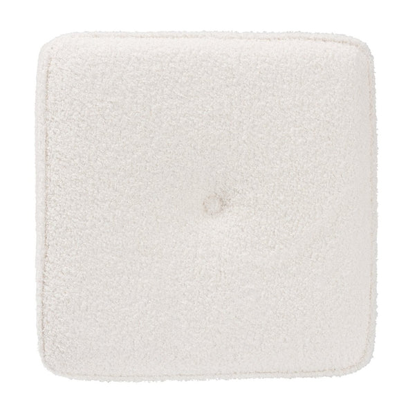 Baxton Studio Baxton Studio Modern Ivory Boucle Ottoman - Stylish, Compact Footrest & Extra Seating Solution 1709A-Beige-Ottoman
