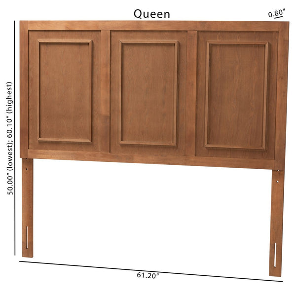Baxton Studio Baxton Studio Giordano Classic Ash Walnut Headboard - Elegant Design with Adjustable Height Options Queen MG9783-Ash Walnut-HB-Queen