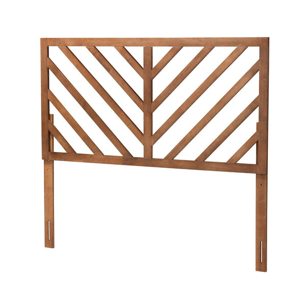 Baxton Studio Baxton Belisma Modern Queen Size Headboard - Ash Walnut Finish, Adjustable Heights & Chevron Design MG9785-Ash Walnut-HB-Queen