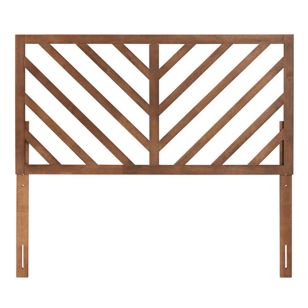 Baxton Studio Baxton Belisma Modern Queen Size Headboard - Ash Walnut Finish, Adjustable Heights & Chevron Design MG9785-Ash Walnut-HB-Queen