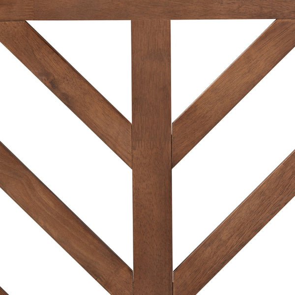 Baxton Studio Baxton Belisma Modern Queen Size Headboard - Ash Walnut Finish, Adjustable Heights & Chevron Design MG9785-Ash Walnut-HB-Queen