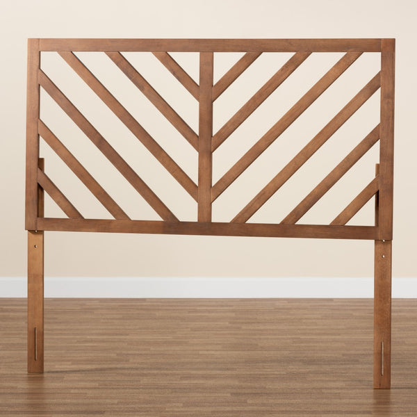 Baxton Studio Baxton Belisma Modern Queen Size Headboard - Ash Walnut Finish, Adjustable Heights & Chevron Design MG9785-Ash Walnut-HB-Queen