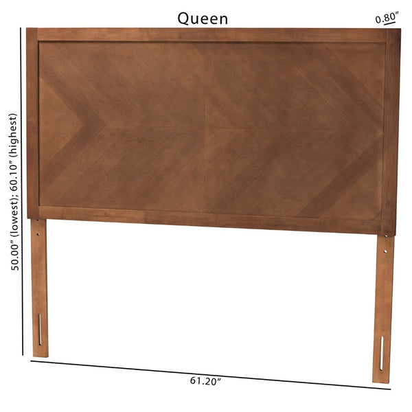 Baxton Studio Baxton Studio Terrian Queen Headboard - Classic Ash Walnut Finish with Adjustable Height Options MG9788-Ash Walnut-HB-Queen