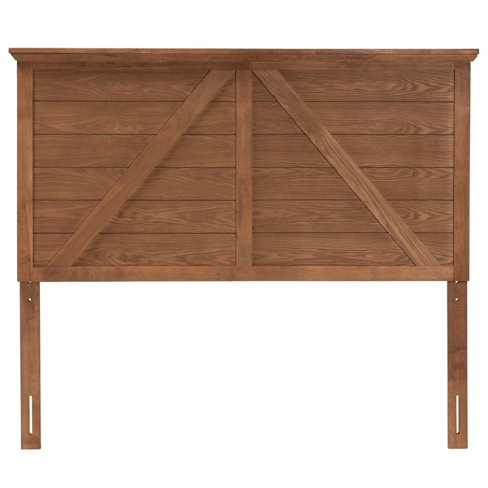 Baxton Studio Baxton Studio Yorick Queen Size Headboard in Ash Walnut - Timeless Slatted Design & Adjustable Height MG9789-Ash Walnut-HB-Queen