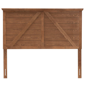 Baxton Studio Baxton Studio Yorick Queen Size Headboard in Ash Walnut - Timeless Slatted Design & Adjustable Height MG9789-Ash Walnut-HB-Queen