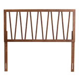 Baxton Studio Rahela Mid-Century Modern Ash Walnut Finished Wood Queen Size Headboard