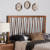 Baxton Studio Rahela Mid-Century Modern Ash Walnut Finished Wood Queen Size Headboard