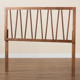 Baxton Studio Rahela Mid-Century Modern Ash Walnut Finished Wood Queen Size Headboard