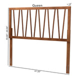 Baxton Studio Rahela Mid-Century Modern Ash Walnut Finished Wood Queen Size Headboard