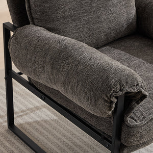 English Elm Adjustable ergonomic recliner chair with 6-position 90°–180° support for lumbar comfort and versatile use Gray W2311P357153