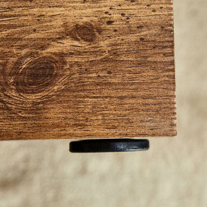 English Elm Elevate Modern Wood-Textured MDF Side Table, 11.8"x11.8"x19.6", No-Assembly, Versatile Accent Table W1151P242266