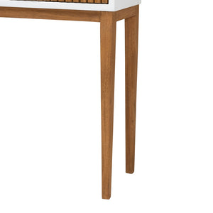 Baxton Studio bali Odile Mid-Century Modern Console Table in Two-Tone Bayur Wood – Stylish Storage for Your Home OND6-Console
