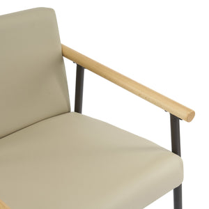 English Elm Christopher Knight Home® - Counter Stool Mid-Century Modern Set of 2 with Metal Frame, Soft Cushions & Solid Wood Armrests Espresso,khaki N771P247153V