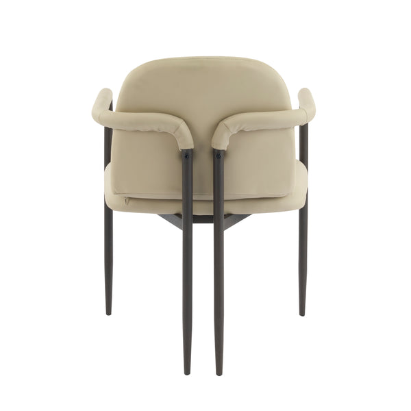 English Elm Christopher Knight Home® - Dinning modern iron-frame dining chair set of 2 with durable fabric seats, compact, stylish and sturdy Espresso,khaki N771P247180V