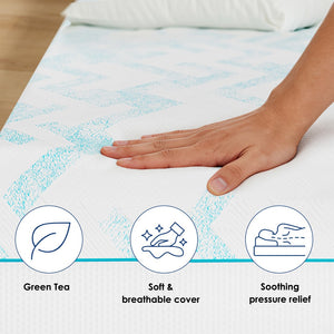 English Elm 10-inch Rv Short Queen Gel Memory Foam Mattress with Breathable Jacquard Cover W2889P449904