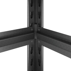 English Elm 72"h Five Tier Steel Garage Shelving Rack with Pegboard Adjustable Heavy Duty T2398P463332