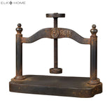 Jo Cast Iron Book Press - Rust 129-1009 Elk Home