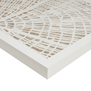 JLA Home Madison Park - Framed Coastal Rice Paper Shadowbox Wall Art - Reversible Gallery-Style Neutral Texture Décor MP95B-0358