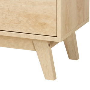 Baxton Studio Baxton Studio Danina Japandi Oak Brown Bookshelf - Modern Storage with Open Shelves & Cabinets LCF20211236-Pine Bookshelf