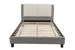 English Elm Modern Faux Leather Eastern King Bed Tall Upholstered Headboard Hotel Inspired B011S02140