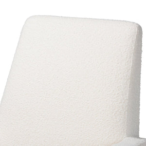 Baxton Studio Baxton Studio Yashiya Mid-Century Modern Rocking Chair in Off-White Boucle & Walnut Finish, Cozy Comfort BBT5199-Cream/Walnut-RC