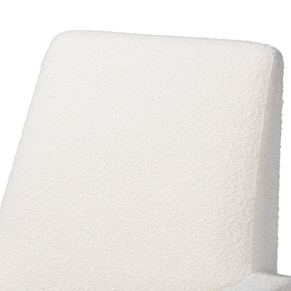 Baxton Studio Baxton Studio Yashiya Mid-Century Modern Rocking Chair in Off-White Boucle & Walnut Finish, Cozy Comfort BBT5199-Cream/Walnut-RC