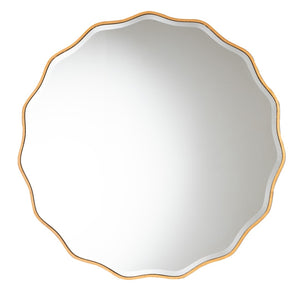 Baxton Studio Baxton Studio Weston Glam Antique Goldleaf Wall Mirror - Luxe Design for Entryways & Living Rooms RXW-8466