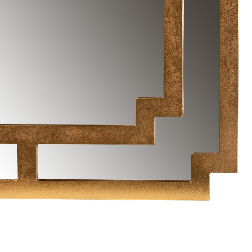 Baxton Studio Baxton Dayana Modern Antique Gold Accent Wall Mirror - Geometric Design for Timeless Elegance RXW-8460