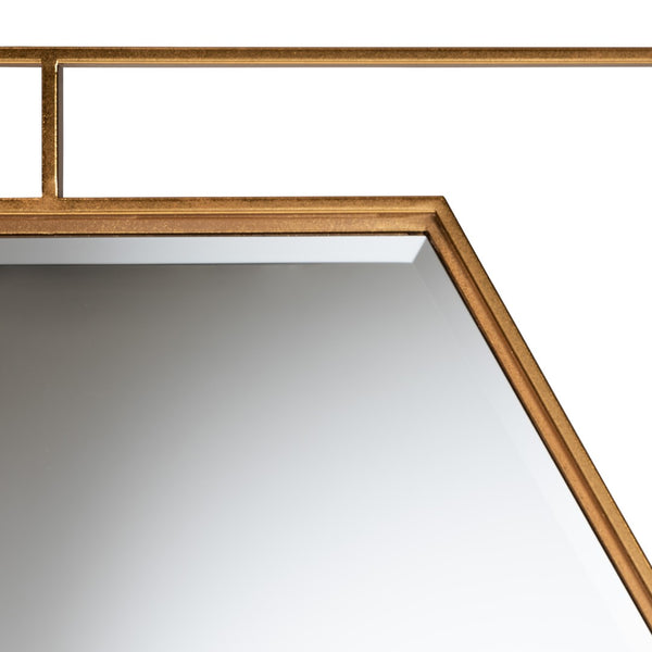 Baxton Studio Baxton Glam Hexagonal Antique Goldleaf Accent Wall Mirror - Modern Luxe Design for Any Space RXW-10419