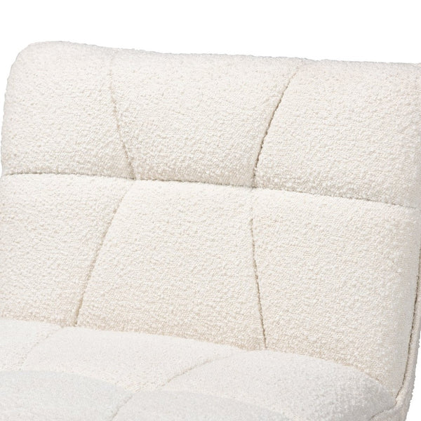 Baxton Studio Baxton Studio Japandi Cream Boucle Accent Chair - Stylish Rubberwood Design for Cozy Spaces BBT5453-Maya-Cream/Walnut-CC