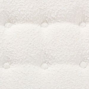 Baxton Studio Baxton Studio Japandi Cream Boucle Ottoman - Versatile Footstool & Accent Piece for Modern Spaces BBT5455-Maya-Cream/Walnut-Stool